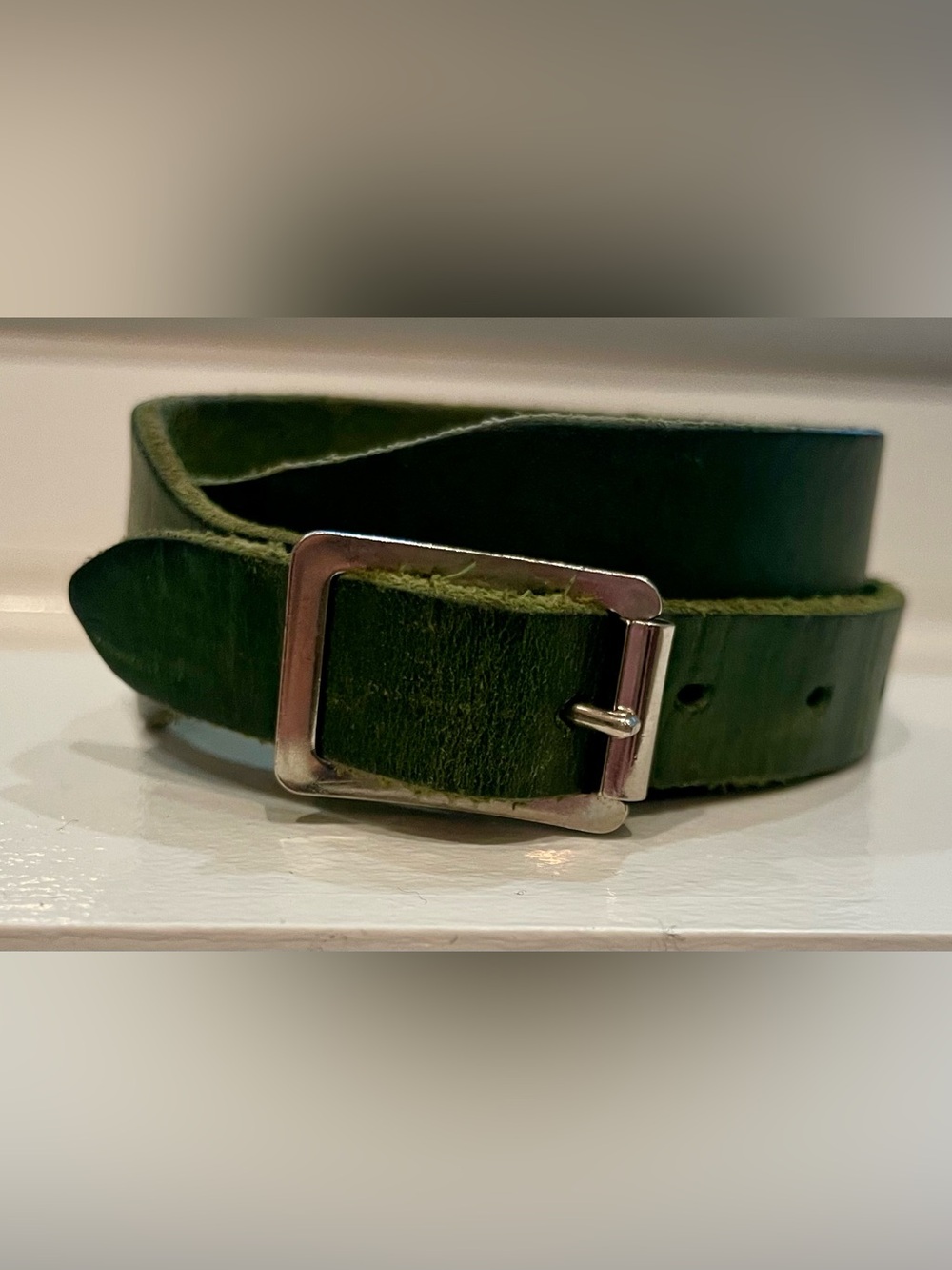 Green Leather Bracelet